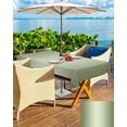 thumbnail image 5 of Sage Green Ombre Outdoor Rectangle Tablecloth with Umbrella Hole and Zipper, Green Color Gradient Waterproof Table Cover, Farmhouse Washable Patio Tablecloths for Party Picnic, 60"x84", 5 of 6
