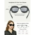 thumbnail image 6 of TINHAO Polarized Sunglasses Fit Over Glasses for Women Oversized Square Ladies Shades with UV400 Protection, 6 of 6