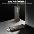 thumbnail image 2 of TFixol thinkplus TU201 256GB Dual-Port USB 3.0 & Type-C Flash Drive for Smartphones, PCs, and Tablets - High-Speed, Compact, and Durable Zinc Alloy Design, 2 of 6