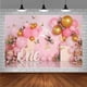 thumbnail image 4 of Girl 1st Birthday Backdrop Pink Balloons Gold Butterfly Sweet One Children Birthday Party Decoration Floral Photography(7X5FT), 4 of 4