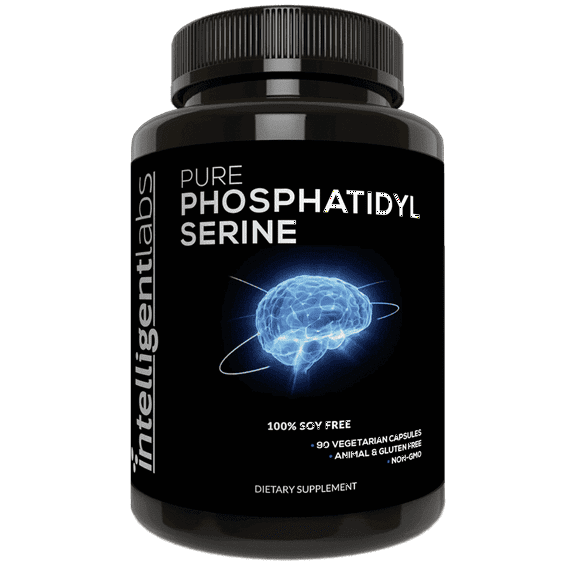 Intelligent Labs Phosphatidylserine Supplement 100mg, 90 High Strength Capsules, 100% Soy and Allergen-Free, Pure Phosphatidylserine from Sunflower Lecithin