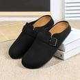 thumbnail image 2 of Men's Slip-On Mules - All-Season Casual Shoes Design - Black/Sand/Camel (EU 39-44) | Lightweight s for Beach with Buckle-Like Strap (No Laces/Belt), Cushioned Round-Toe , Office & Casual Attire - Low, 2 of 7