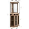 Erommy Corner Bar, Home Liquor Storage Unit with Builtin Wine Rack and