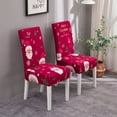 thumbnail image 5 of Christmas Chair Cover Elastic Stretchable Washable Protective Cover For Restaurant Ceremony Hotel Chairs Polyester Fiber With Digital Printing Pattern Fits Most Chairs Durable Decor Accent Seasonal, 5 of 6