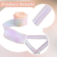 thumbnail image 6 of 50 Yards 1.5 Inch Pink Iridescent Sheer Organza Fishtail Ribbon Shimmer Mesh Chiffon Laser Sparkly Yarn Transparent Fabric Ribbons Bulk, 6 of 9