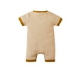 thumbnail image 5 of Qiylii Baby’s Bodysuit Short Sleeve Contrast Color O-Neck Single-breasted Romper, 5 of 6