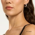thumbnail image 5 of Pompeii G/VS 4Ct Pear Shape Diamond Hoops 14k Yellow Gold Lab Grown Women's Earrings, 5 of 6