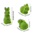 thumbnail image 3 of YingYouFu 3pcs Easter Flocked Bunny Decorations, Table Bunny Decor Artificial Rabbit Sculpture for Spring Garden Home Office Easter Party Centerpiece, 3 of 7