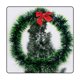 thumbnail image 5 of Seyotauo 13.78 inch Christmas Wreath Garland White Green Christmas Wreath Christmas Bowknot Wreath Decorations Xmas Hanging Pendants Wreaths with Bow Artificial Home Wall Door Decorations, 5 of 9