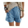 thumbnail image 2 of Loose Retro Double Breasted Women's High Waisted Casual Summer Denim Shorts with Pockets, 2 of 6