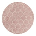 thumbnail image 3 of Unique Loom Trellis Shag Collection Area Rug - Ruby (6' Round Light Pink/Ivory), 3 of 12