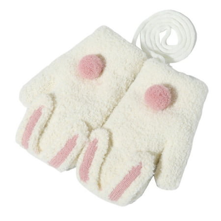

Toddler Boys Girls Winter Gloves Kids Soft Warm Wool Gloves Children Thermal Knit Gloves Size 2-6T
