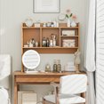 thumbnail image 5 of HomGarden 37-in Desktop Bookshelf 2-Tier Desktop Display Rack Desk Organizer Shelf for Storage Home Office Dorm, White, 5 of 8