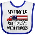 thumbnail image 3 of Inktastic My Uncle Still Plays with Trucks Boys or Girls Baby Bib, 3 of 4