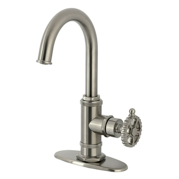 Kingston Brass KSD8508CG Fuller Single-Handle Bar Faucet, Brushed Nickel