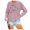 Light Purple, variant on Women's Casual Round Neck Pullover Sweatshirt With Letter Print Comfortable Top For Mom Baggy Top