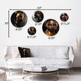 thumbnail image 4 of Designart "Black and Gold Crocus Artistry I" Floral Crocus Metal Wall Art Set of 5 Piece, 4 of 5