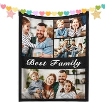 Personalised Blanket,Custom Blanket With Text 1-9 Photo, Personalised Blankets for Adults,Personalised Photo Blanket for Mother's Day,Customised Gifts for Mum,Dad,Boyfriend,Girlfriend,Friends