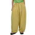 thumbnail image 2 of KOMOO Women Oversized Cargo Pants Elastic Waist Drawstring Jogger Trousers Loose Wide Leg Sweatpants, 2 of 4