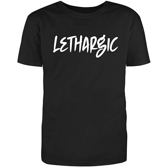 RedBarn Unisex Black Half Sleeves Cotton lethargic Humor Funny T Shirt