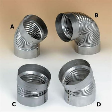 

Selkirk 21847 8 in. Homesaver Roundflex 30 deg Corrugated Elbow