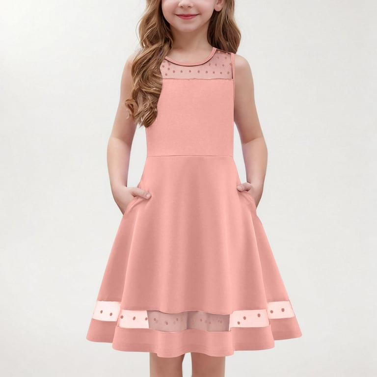 Ruyang 2T Thanksgiving Outfit Girl Little Girls Tulle Lace Wedding Dress for Kids Formal Birthday Pageant Fashion Daily Mesh Skirt, Kids Unisex, Size: