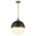 thumbnail image 3 of 6606-885-Minka Lavery-Vorey - 1 Light Pendant-20.13 Inches Tall and 17.38 Inches Wide-Coal/Oxidized Aged Brass Finish, 3 of 7