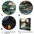 thumbnail image 3 of Designart "Lakehouse Waters Pointillism II" Landscapes Floater Framed Canvas Print, 3 of 7