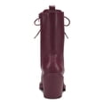 thumbnail image 3 of ALFANI Womens Burgundy Lace Up Pull Tab Goring Lug Sole Blaire Round Toe Block Heel Zip-Up Booties 8 M, 3 of 4