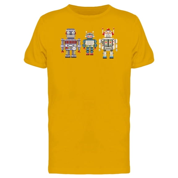 Cool Pixel Robots Tee Men's -Image by Shutterstock