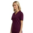 thumbnail image 3 of EL9605 V-Neck Scrub Top for Men & Women | Perfect for Medical, Dental, Veterinary Wine Medium, 3 of 4