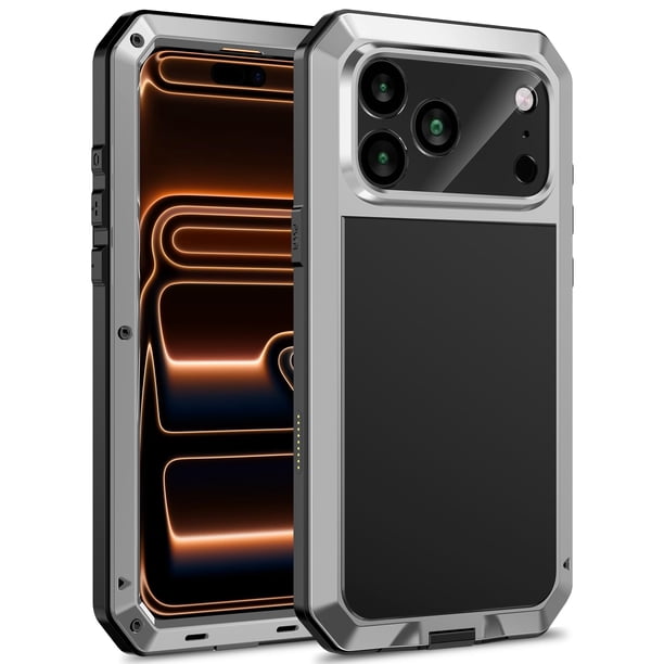 Funda Mangix para iPhone 17 Pro Max de metal con cristal templado