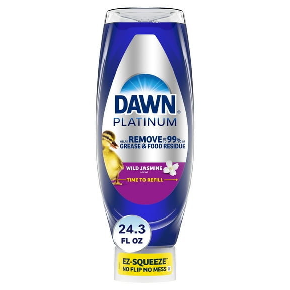 Dawn Platinum EZ-Squeeze Dish Soap, Dishwashing Liquid, Wild Jasmine, 24.3 fl oz