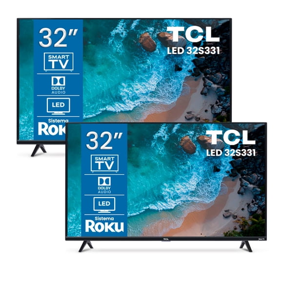 Combo  2 Pantallas TCL 32” HD Smart TV Roku 720p LED WiFi 32S331