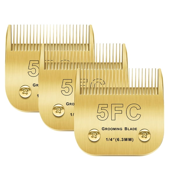 Cuchillas de aseo para perros Audoc 5FC compatibles con Andis/Oster/Wahl