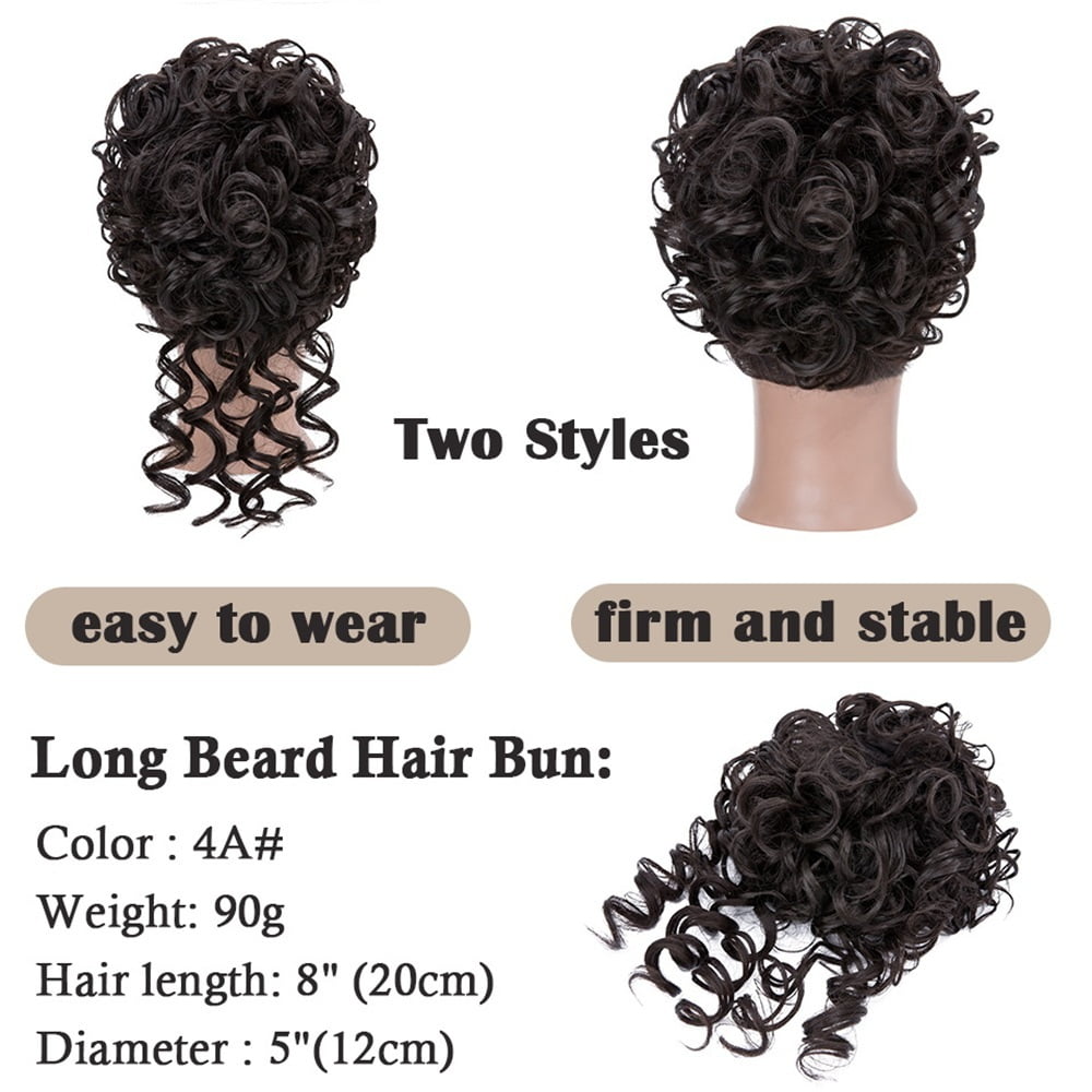 Messy Curly Hair Bun Scrunchies Extensions Synthetic Drawstring Ponytail Updo Hair Pieces for Women