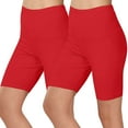 thumbnail image 2 of Njoeus 2 Pack Womens High Waist Biker Shorts, Gym Workout Yoga Leggings Shorts for Women Activewear Running Bermuda Shorts with Tummy-Control S-3XL, 2 of 8