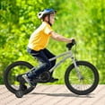 thumbnail image 2 of Costway 18-Inch Kid’s Bike for 4-8 Years Old with Adjustable Saddle & Anti-slip Handlebar Silver, 2 of 10
