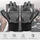 thumbnail image 4 of BOODUN Guantes de fitness antideslizantes Guantes deportivos de muñeca extendida con medio dedo (Negro Blanco L), 4 of 8