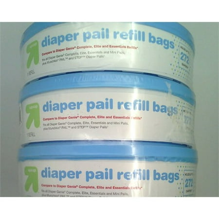 Lot of 8 Diaper Pail Refill Bags - 3pk - Up&Up