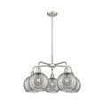 thumbnail image 2 of 516-5CR-SN-G1213-8SM Innovations Lighting Athens Deco Swirl - 5 Light Stem Hung Chandelier In Industrial Style-15.38 Inches Tall and 26 Inches, 2 of 7