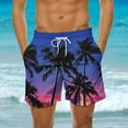 thumbnail image 2 of ZQUUVOU Men's Beach Swim Trunks Casual Loose Fit Drawstring Shorts with Pockets Quick Dry Elastic Waist Summer Bathing Suit Blue, 2 of 6