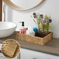 thumbnail image 2 of Casafield Bathroom Storage Baskets - Set of 2, Natural - Water Hyacinth, 15.75" W x 11.25" D x 3.25" H, Woven Toilet Paper, Tissue, Shelving Bins, 2 of 7