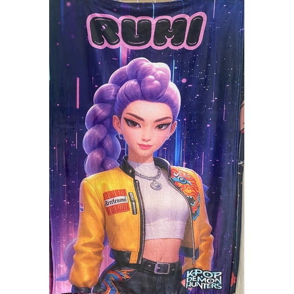 Exclusiva! Cobija Frazada Ultra Suave Kpop Demon Hunters Guerreras Rumi