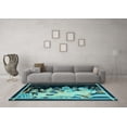 thumbnail image 3 of Ahgly Company Indoor Rectangle Oriental Light Blue Asian Inspired Area Rugs, 7' x 9', 3 of 4