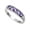 Simulated Amethyst, variant on Five Stones Round Center Simulated Ruby Cubic Zirconia Petite Rings Sterling Silver 925