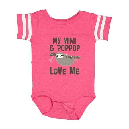 

Inktastic Mimi and PopPop Love Me Sloth Gift Baby Girl Bodysuit