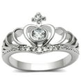 thumbnail image 1 of Bague en Laiton Rhodié AAA GRD CZ Clair SZ 5 3W229-5, 1 of 4
