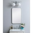 thumbnail image 2 of Elegant Lighting MR801830S 18 x 30 in. Soft Corner Metal Rectangular Mirror, Silver, 2 of 4