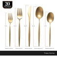 thumbnail image 6 of 20 Piece Silverware Set for 4 | 18/10 Stainless Steel | Forks, Spoons, Knives | Gold, 6 of 8